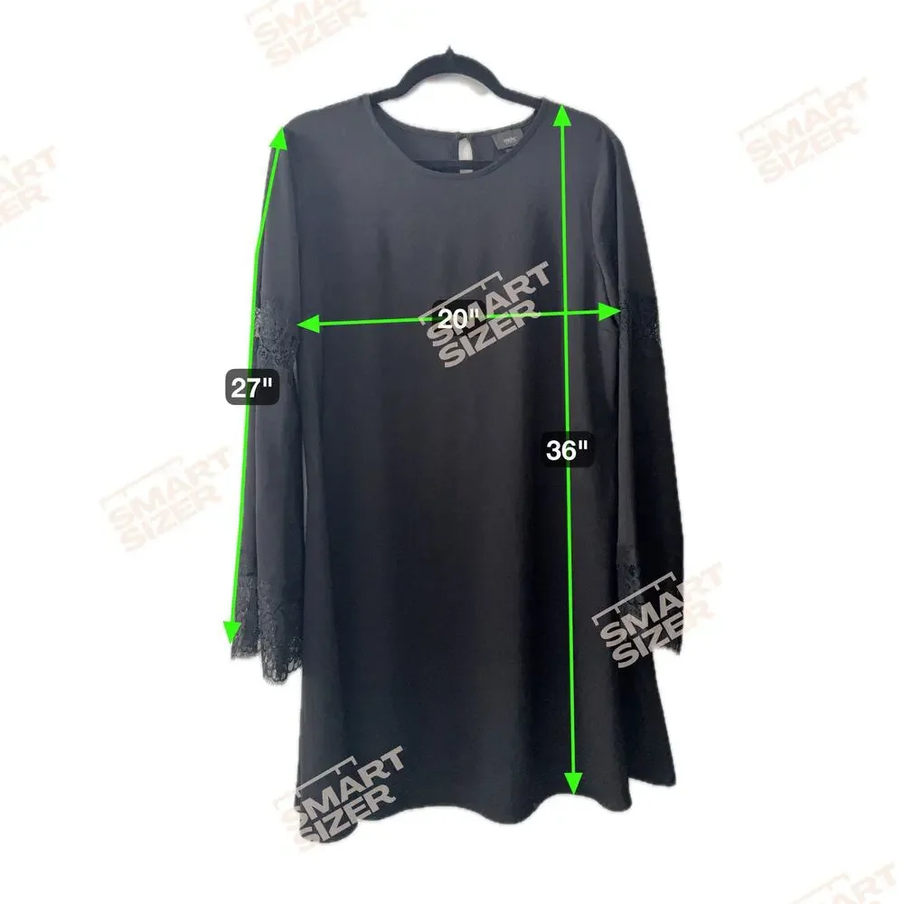 Black Bell Sleeved Dress By Mossimo Size Medium - Picture 3 of 6
